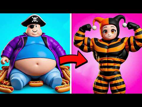 😱СТАЛИ МЕГА ТОЛСТЫМИ, ЧТОБЫ ПОХУДЕТЬ И НАКАЧАТЬСЯ В РОБЛОКС FAT TO FIT!