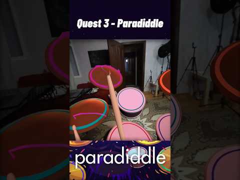 Quest 3 - Mixed Reality with VR Drums, Paradiddle VR #gorillatag