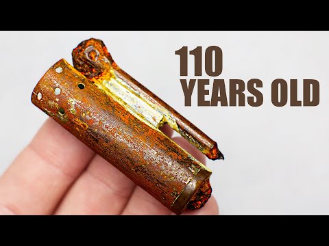 WW1 Trench Lighter Restoration. Rusty Lighter from the Battlefield