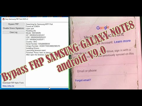 FRP bypass GALAXY NOTE 8 SM N950N Solution 08.01.2022
