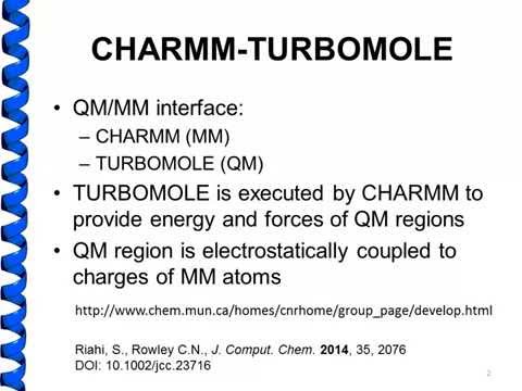 The CHARMM-TURBOMOLE Interface for Efficient and Accurate QM/MM Molecular Dynamics