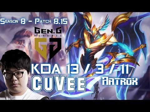 GEN CuVee AATROX vs JAYCE Top - Patch 8.15 KR Ranked