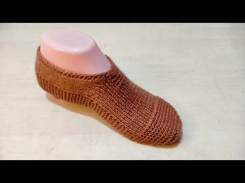 Knitted slippers easy and simple step by step