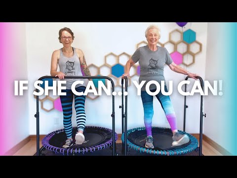 Still Moving at 89! Gentle Rebounder Workout for Seniors with Grandma Helen 10 Minutes thumbnail
