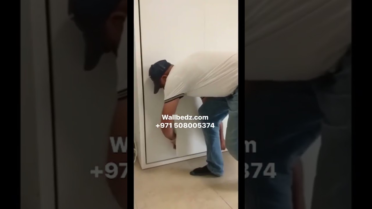 MURPHY BED WITH STUDY TABLE | FOLDING BED IN DUBAI #dubai #wallbed #abudhabi #meta #murphybed