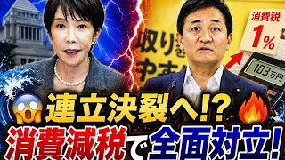 🚨国民民主が連立拒否！？消費減税で政局大激震😱