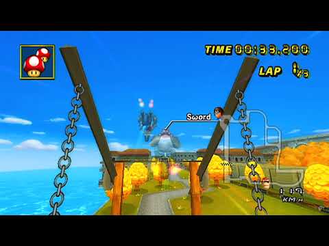 [MKWii] DS Delfino Square Comparison - Luke vs Sword