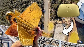 GIANT DART Vs. GOLD PLAY BUTTON from 45m!