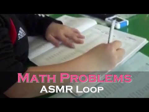 ASMR Loop: Math Problems  - Unintentional ASMR - 1 Hour