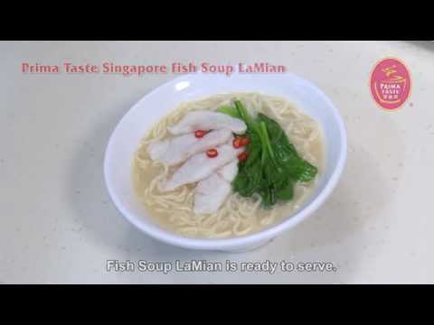 Prima Taste Singapore Fish Soup LaMian Cooking Video