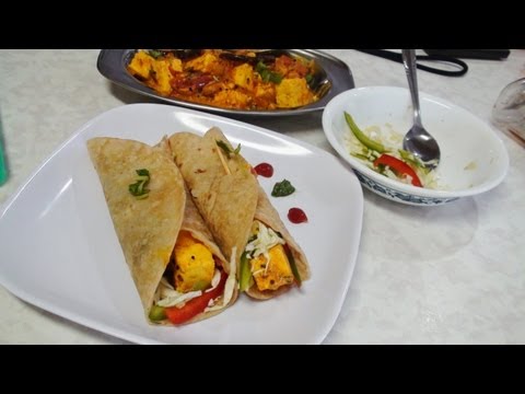 Achari Paneer Kathi Rolls Video Recipe- Indian Recipes by Bhavna