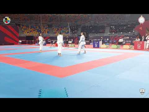 KATA UNSU & BUNKAI EGYPTIAN TEAM FEMALE KATA GOLD MEDAL JUNIOR AFRICAN KARATE CHAMPIONSHIPS CAIRO 20