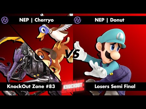KnockOut Zone #83 - SSBU Losers Semi Final - Cherryo (Duo Duck Hunt/Ridley) vs Donut (Luigi)