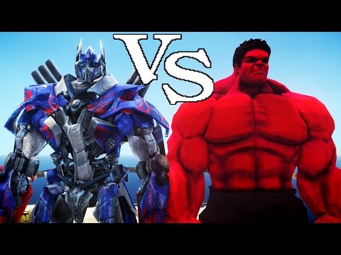 OPTIMUS PRIME VS RED HULK - EPIC BATTLE