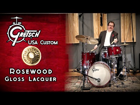 GORGEOUS Gretsch USA Custom Drum Kit - Rosewood Gloss Lacquer