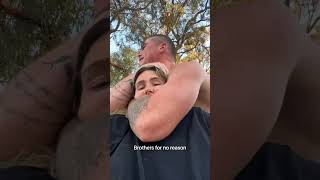 Download lagu Brother is pretending to beat up his sister for no reason! mp3