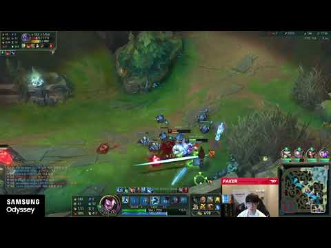 Faker with Insane reaction time on flash taunt by shen