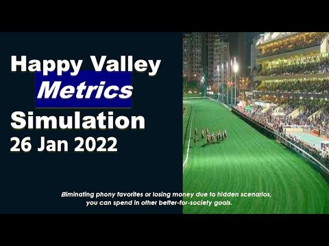 Happy Valley Metric Simulations Horse Racing 26 Jan 2022 | 跑马地场上指标模拟预览和分析赛马视频