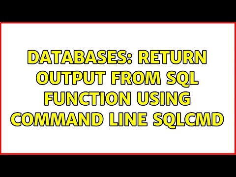 Databases Return Output From Sql Function Using Command Line Sqlcmd