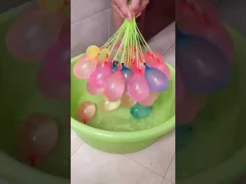 Automatic set of 3 bunch 111 holi magic water balloons, pack...