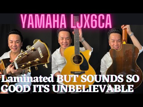 Yamaha  LJX6CA Natural wood jumbo electric acoustic guitar with Case image 12