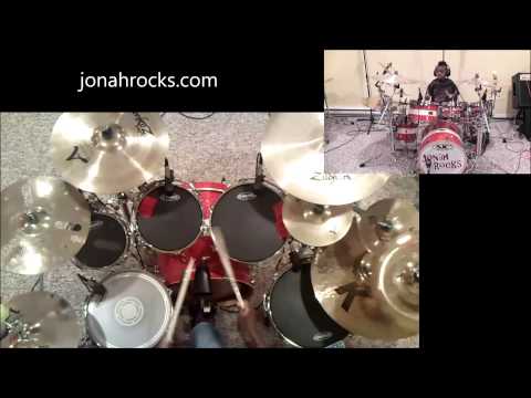 Three Days Grace - Chalk Outline, 8 year old Drummer, Jonah Rocks