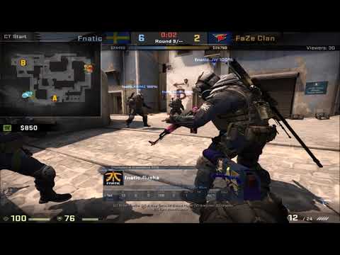 POV - Flusha (Fnatic)(23-12) vs FaZe / mirage / ESL Pro League Season 6 Europe