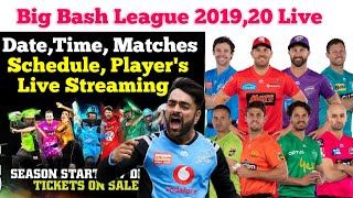 BBL 2019 : Big Bash League 2019,2020 Live Streaming, Live telecast Channels |