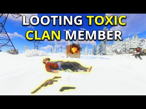 LOOTING A TOXIC CLAN MEMBER DURING A RAID - Rust Solo Survival Gameplay SE1 EP1