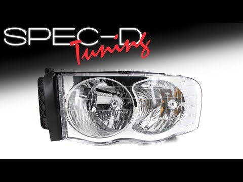 Smoke Tinted Headlight Assembly Set For 2002-2005 Dodge Ram 1500 2500 3500 – Left + Right 7 thumbnail image