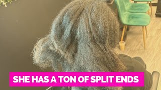 How to tame your frizz and control your split ends | She has so many split ends 🥶