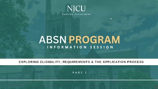 NJCU Accelerated Nursing Info Session #1 | Admissions Criteria, Eligibility & NursingCAS Guide