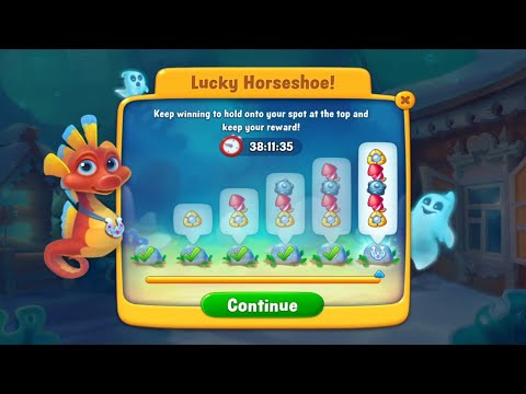 Fishdom Win Strikes Level 1481 - Hard Level 1484, Get Max Lucky Horseshoe