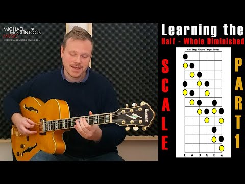 How to learn the Half Whole Diminished Scale (Symmetrical Diminished) | Guitar Tutorial | Theory