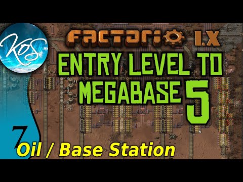 Factorio 1.X Entry Level to Megabase 5 - 7 - STARTING OIL & BASE TRAIN STATION! - Guide, Tutorial
