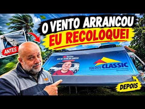 A VENTANIA ARRANCOU MEU TOLDO, MAS EU DEI RISADA DA CARA DELA QUANDO VOLTEI NA  TOLDOS CLASSIC😮😉🤣