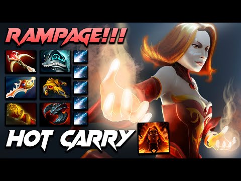 Lina Rampage Hot Carry - Dota 2 Pro Gameplay [Watch & Learn]