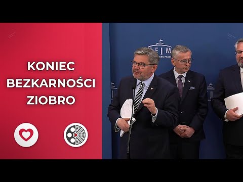 Trybunał Stanu dla Ziobro - konferencja klubów parlamentarnych