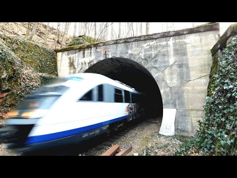 Trenul R 3645 PiatraCraiului-Oradea-Tunelul de la Halta Peștera-18.03.2023