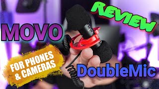 Movo DoubleMic Shotgun Mic for Smartphones and Cameras
