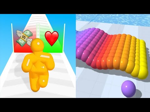 Tall Man Run vs Canvas Run - Android iOS Mobile Gameplay Walkthrough