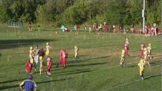 preview picture of video 'BYC Raiders vs Tri-Town 9/25/10 America's Favorite Youth Football Team  #3 Trenis Brown Jr 3TD's'