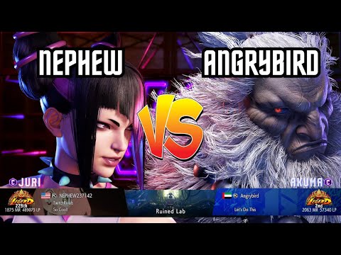Street Fighter 6 - Nephew (Juri) vs Angrybird (Akuma) High Level Gameplay
