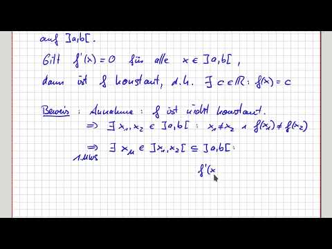 Analysis MWS und Extrema - Konstante Funktionen und Ableitungen - #10-07