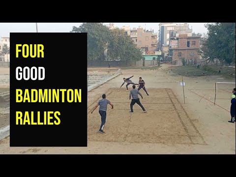 Four Good Badminton Rally 🔥🔥 2022 #badmintonrallies #badminton #outdoorbadmintonmatch
