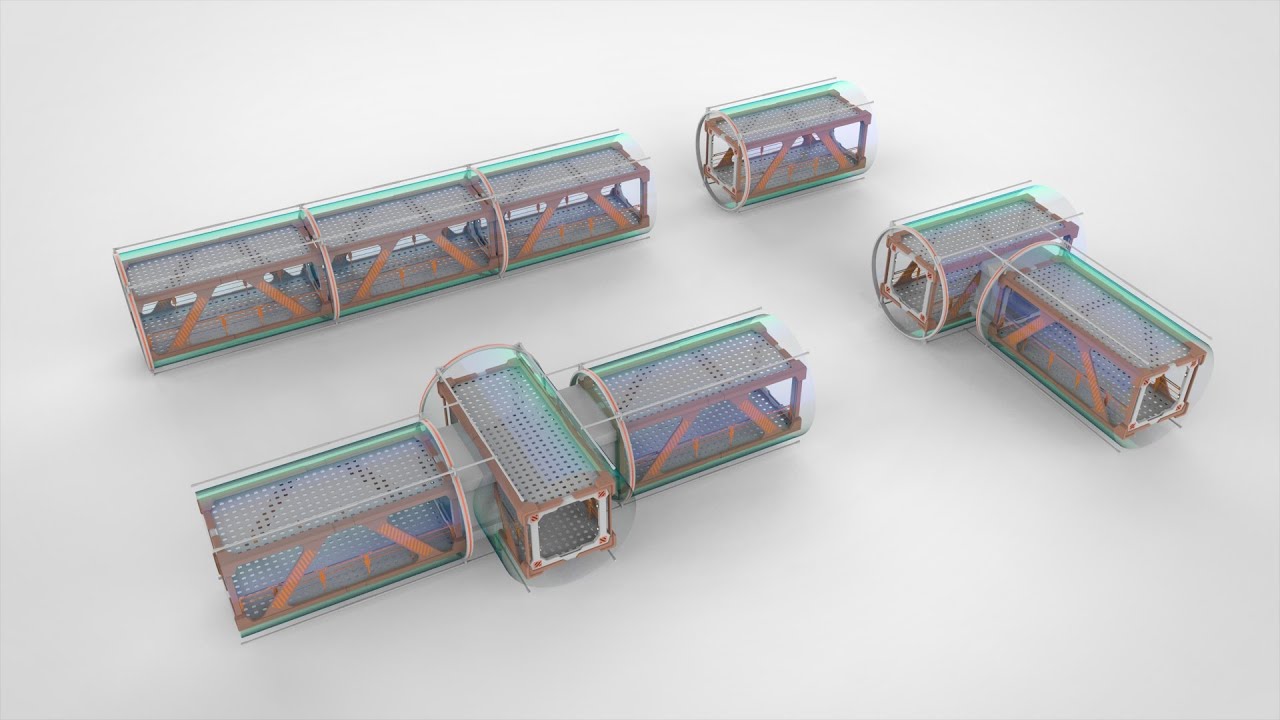 विज्ञान फाई मॉड्यूलर वातावरण 1 3D मॉडल