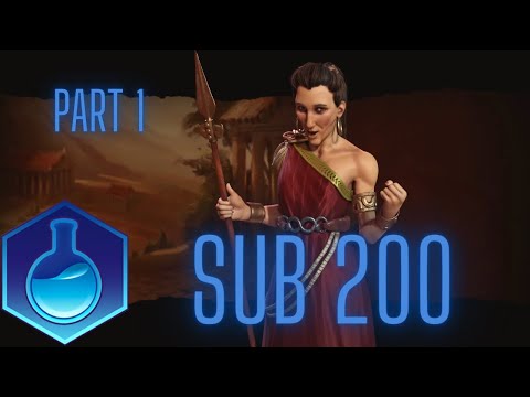 Sub 200 or Failure Deity civ 6. Turn by Turn Spartan Science game Part 1 Ancient Era