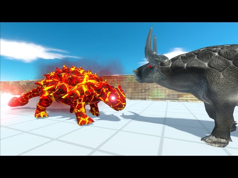 LAVA ANKYLOSAURUS DEATH RUN - Animal Revolt Battle Simulator
