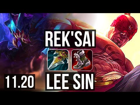 REK'SAI vs LEE SIN (JUNGLE) | 9/0/1, Legendary, 600+ games, 1.2M mastery | BR Master | v11.20