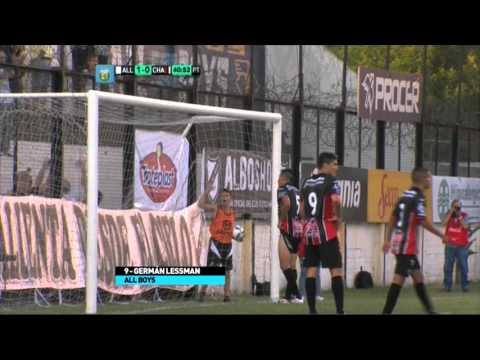 Gol de Lessman. All Boys 1 - Chacarita 0. Fecha 1. B Nacional 2016
